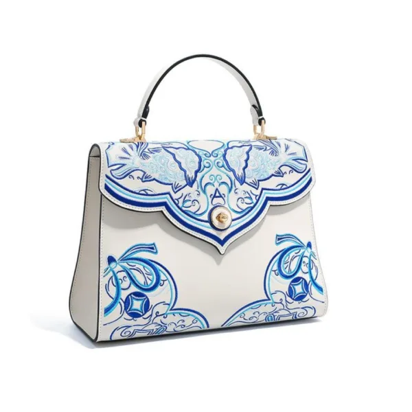 Suzhou Embroidery Handbag with Koi Fish and Gourd Patterns - Image 4