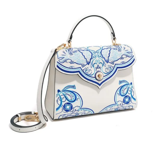 Suzhou Embroidery Handbag with Koi Fish and Gourd Patterns - Image 7