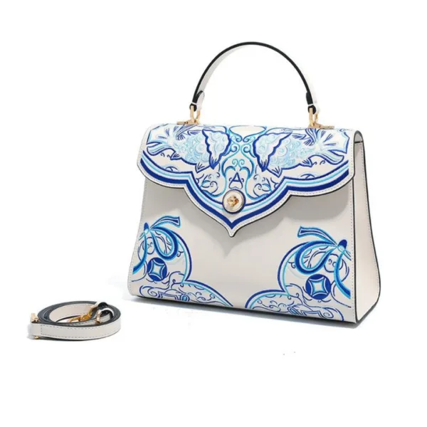 Suzhou Embroidery Handbag with Koi Fish and Gourd Patterns - Image 9